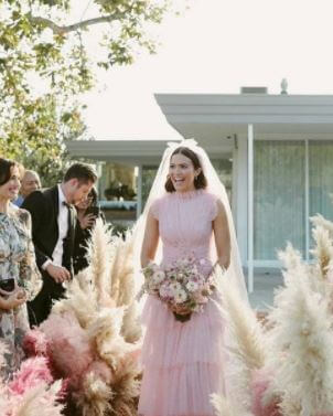 Donald Moore daughter Mandy Moore at her wedding.